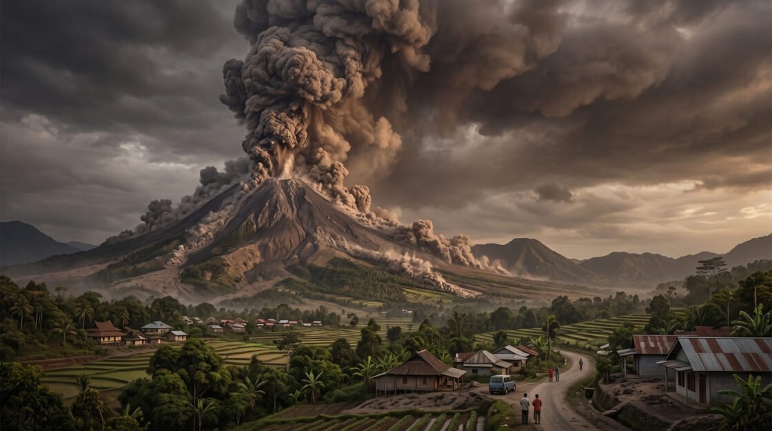 Gunung Sinabung Waspada, Radius Bahaya Diperluas